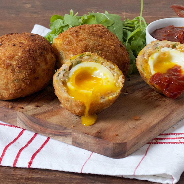 Scotch Eggs with Ballymaloe Relish